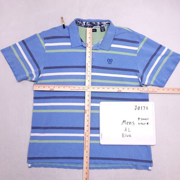 IZOD Casual Collared Short Sleeve Polo Shirt Adult Mens Size XL Blue - Picture 7 of 12